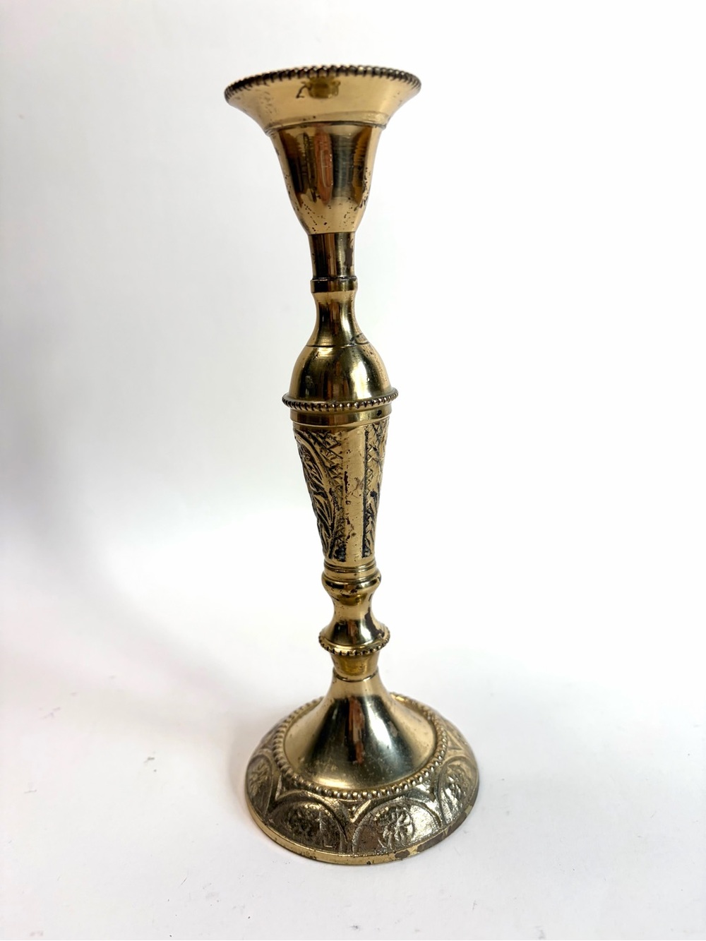Vintage 1999 Elegant Expressions Brass Candlestick 7.5"